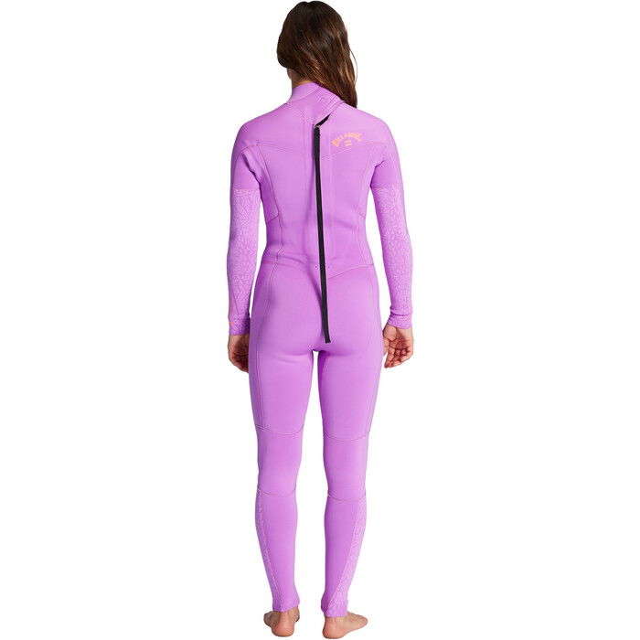 2024 Billabong Mujer Synergy 4/3mm Back Zip Neopreno ABJW100133 - Bright Orchid